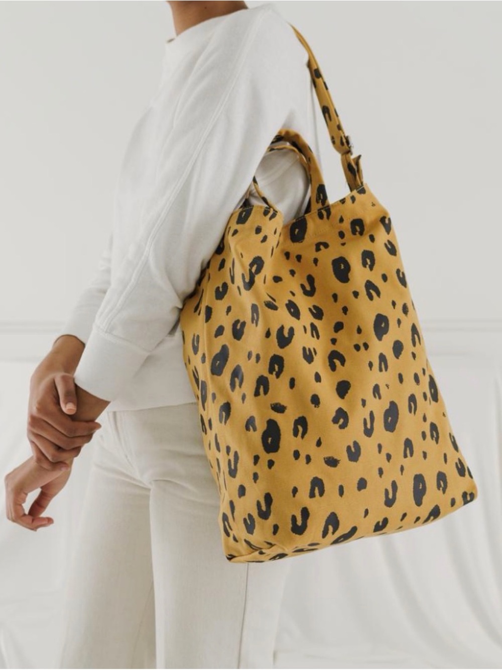 NWT Baggu Leopard Duck Bag Canvas Tote